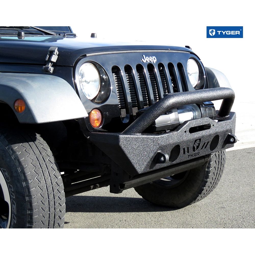 TYGER Auto Fury Short Stubby Front Bumper fits 07-C Wrangler JK - JL & Gladiator JT TG-BP6J70078