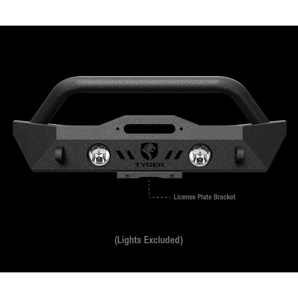 TYGER Auto Fury Short Stubby Front Bumper fits 07-C Wrangler JK - JL & Gladiator JT TG-BP6J70078