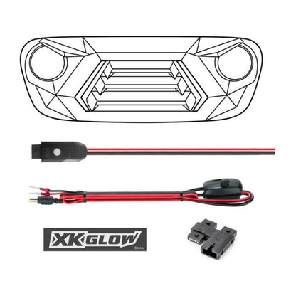 XK Glow XKchrome LED Grill Kit with DRL Sequential Turn for Jeep Wrangler JL - Gladiator XK-GRILL-JL1