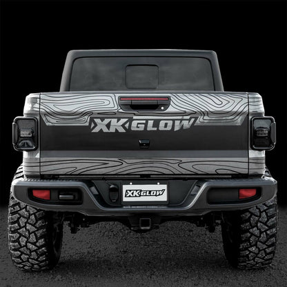 XK Glow LED Smoked Lens Tail Light Kit for Jeep Gladiator JT with Brake Turn Reverse XK041028