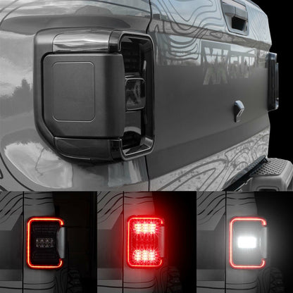 XK Glow LED Smoked Lens Tail Light Kit for Jeep Gladiator JT with Brake Turn Reverse XK041028