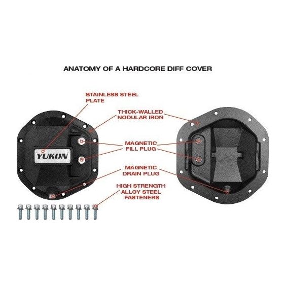 Yukon Hardcore Diff Cover M220 Rear Differential for 2019-up Ford Ranger- Bronco