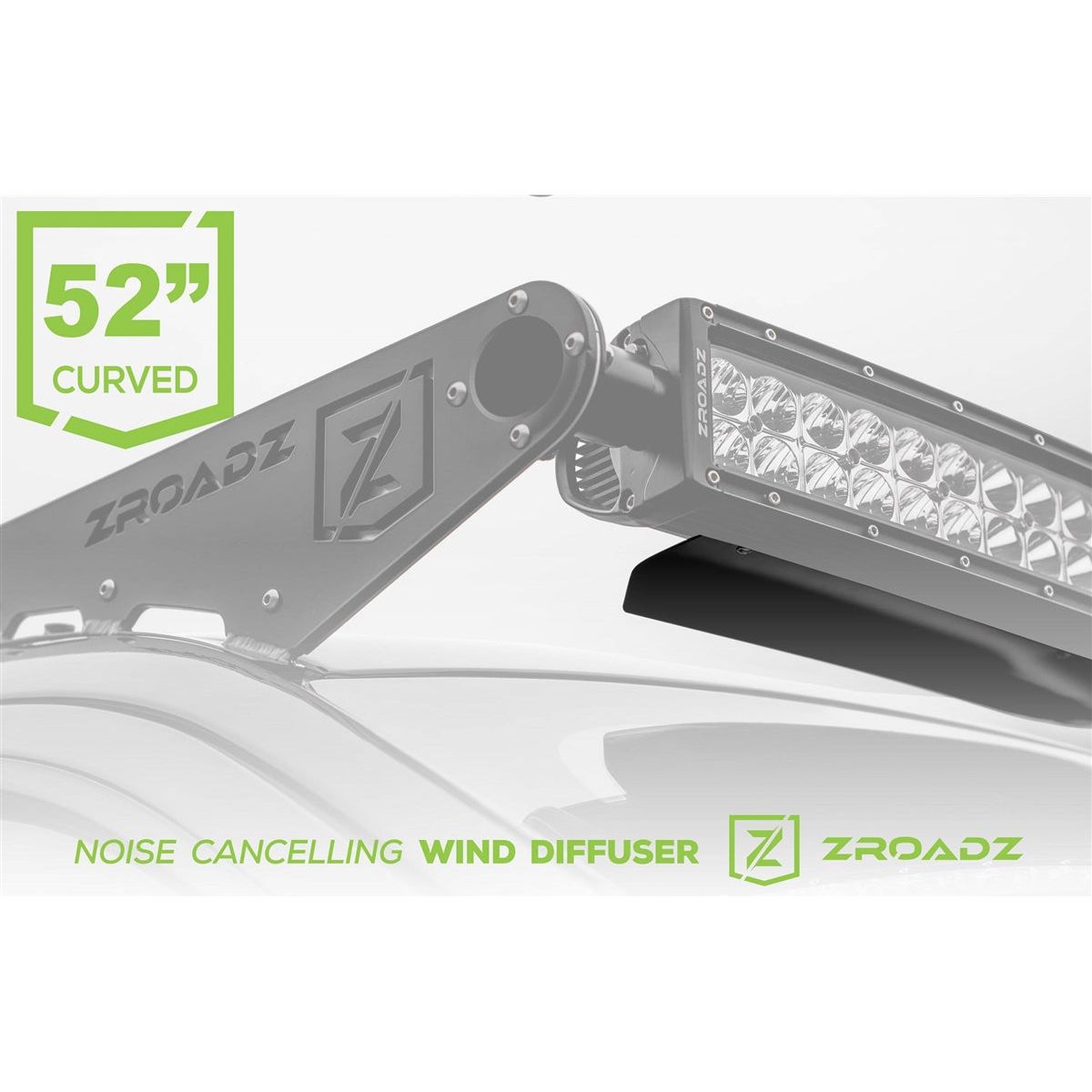 ZRoadZ Noise Cancelling Wind Diffuser for 52" Curved Double Row LED Light Bar Z330052C