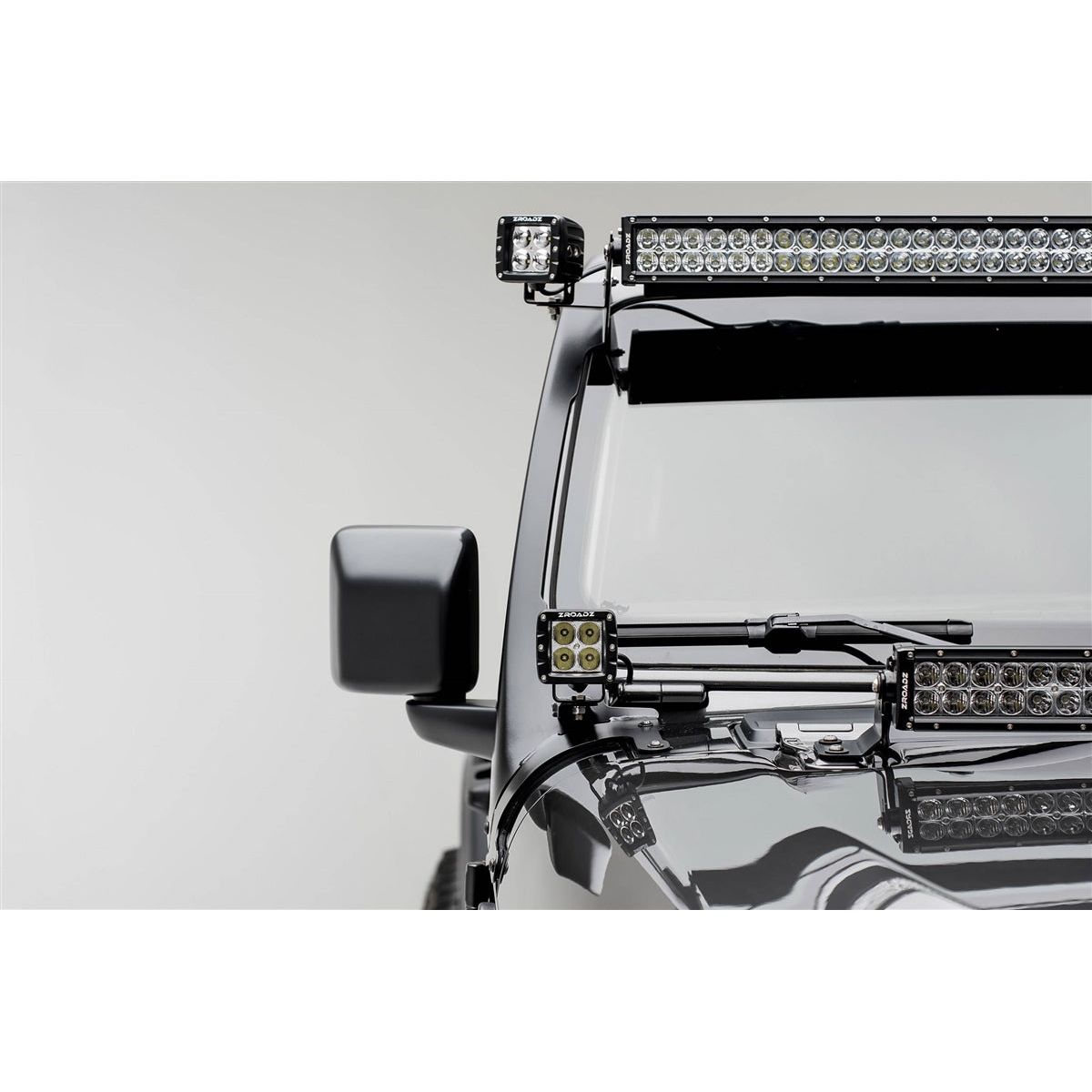 ZRoadZ Front Roof LED Light Brackets 52" for 2018-C JL - Gladiator JT Z374831-BK2