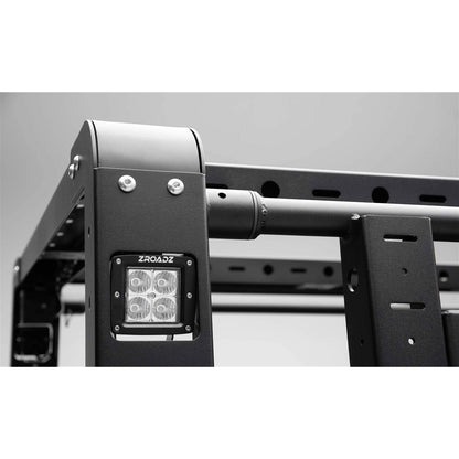 ZRoadZ Overland Access Rack With Side Gates, Incl. (4) 3 Inch ZROADZ LED Pod Lights